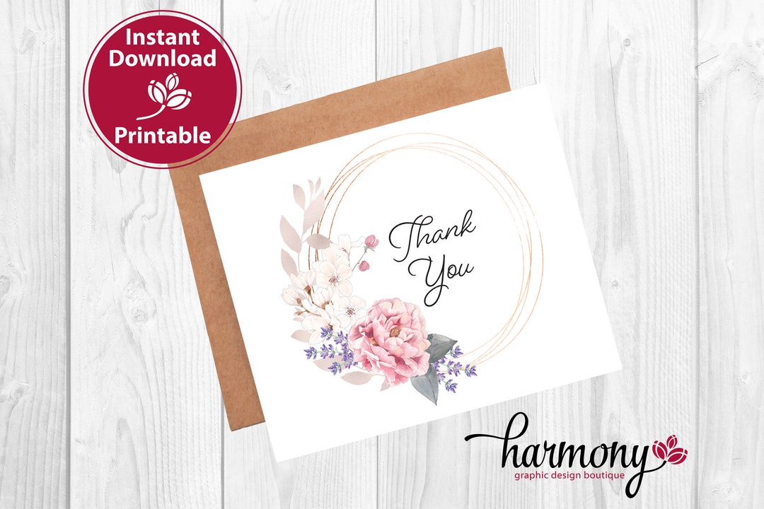 Printable Thank You Card - Etsy