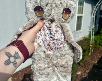 Handmade Owl Scar Buddy Plushie, Heart Surgery Recovery Gift, Embroidered Owl Toy