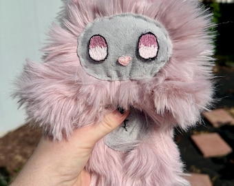 Handmade Pink Cat Scar Buddy, Heart Warrior Plushie, Cardiac Patient Gift (8 inches)