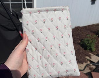 Green floral kindle sleeve no zipper