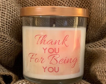 Thank You Candle; Thank You Gift; Thank You; Teacher Gift; Gift for Coworker;