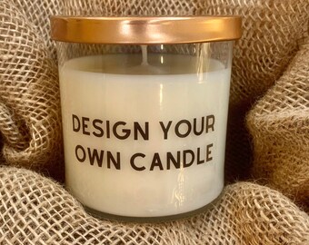 Custom Candle; Personalized Wedding or Engagement Gift; Birthday Candle; Design Your own; Logo candle