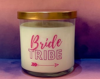 Bridesmaid gift; bride tribe; bachelorette party gift; maid of honor gift; Bridesmaid candle; Bridesmaid Proposal