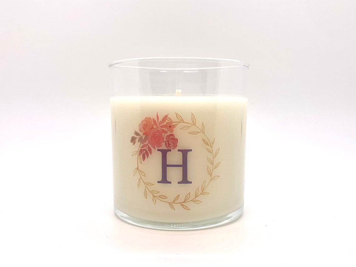 Personalized Hostess Gift Monogram Candle Personalized Initial Candle