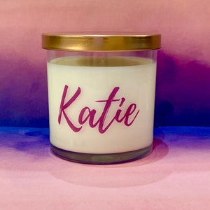 Personalize Candle; Name candle; Bridesmaid Candle; Birthday Candle