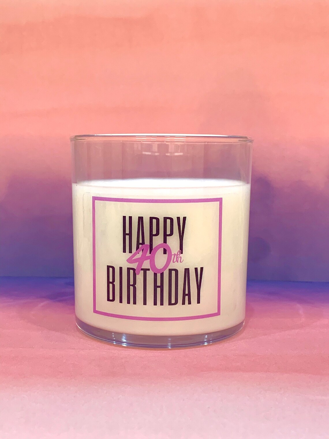 40th Birthday Candle Gift for Her Etsy