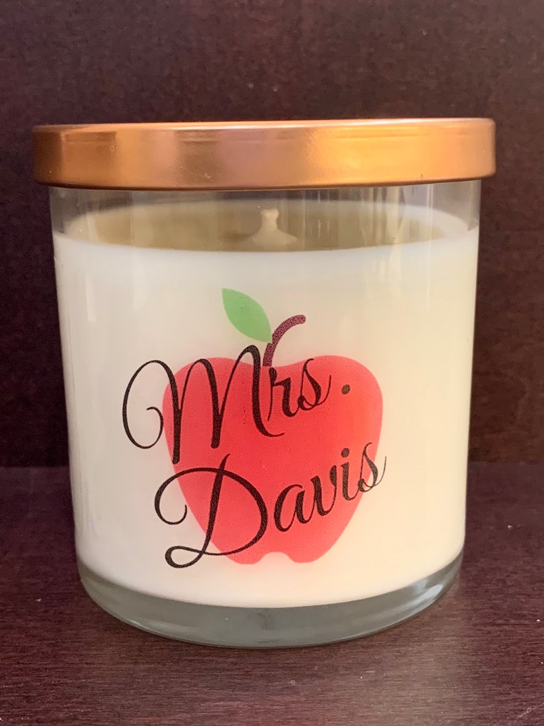 Personalized Teacher Candle Appreciation Gift Teacher - Etsy