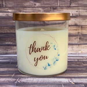 Thank You Candle; Thank You Gift; Thank You; Teacher Gift; Gift for Coworker;