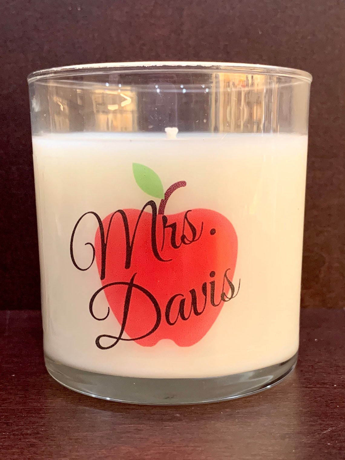 Personalized Teacher Candle Appreciation Gift Teacher Etsy