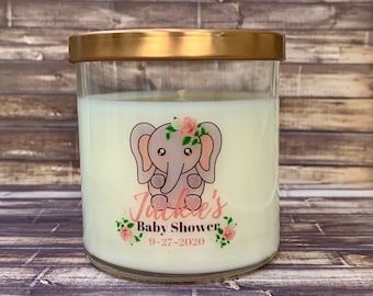 Personalized baby shower gift; Baby Shower favor; elephant baby shower; elephant theme;