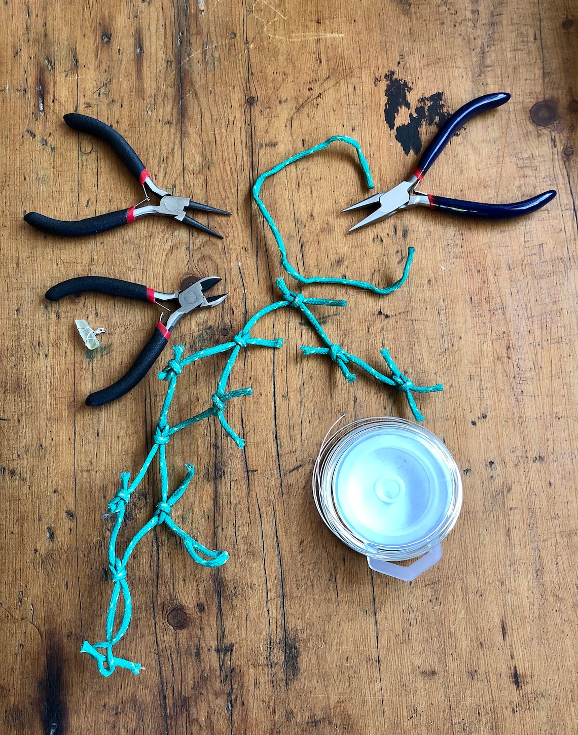 Fishing net bracelet from Cornish beach with sea glass Etsy