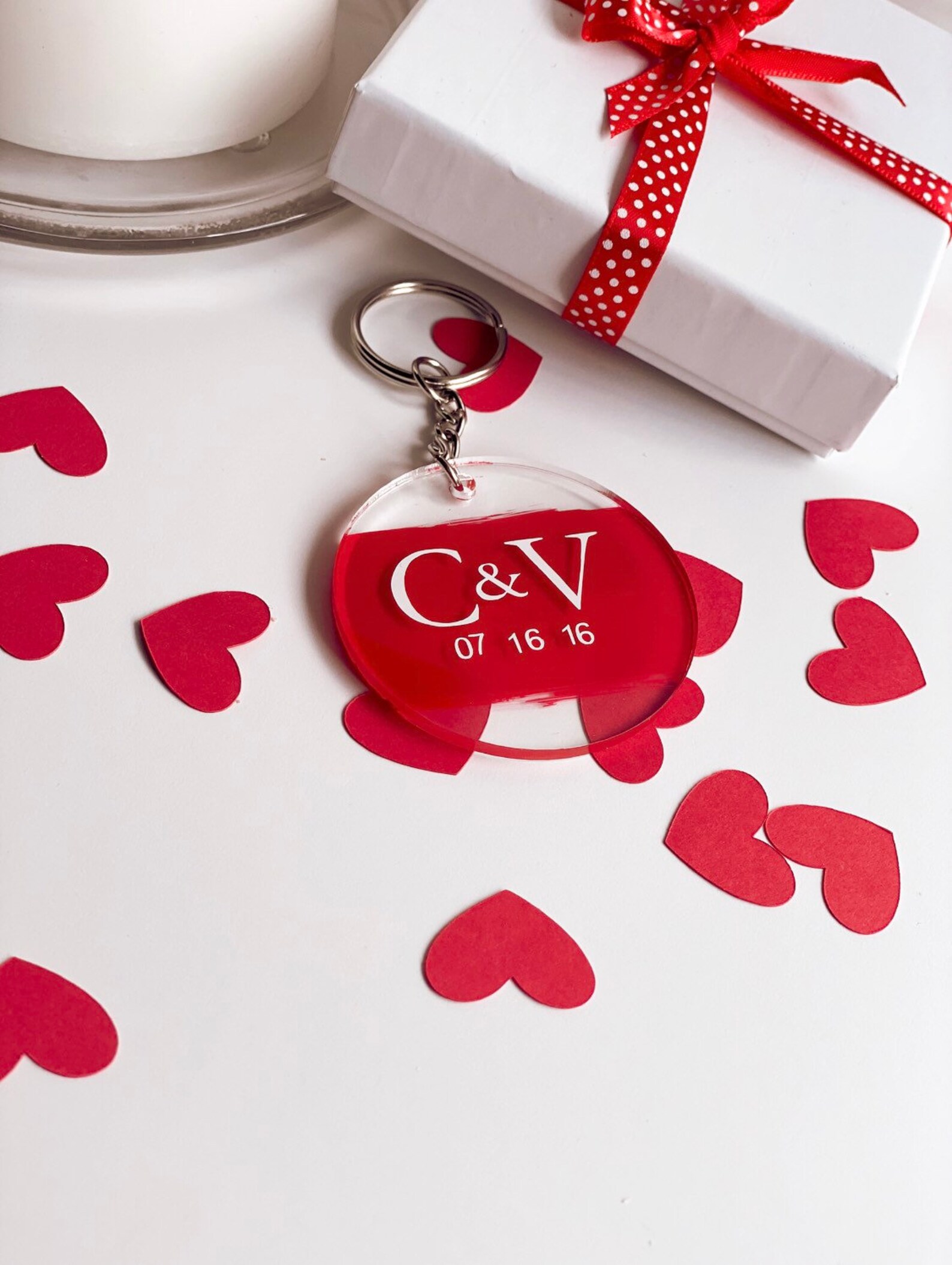Customized Valentines Acrylic keychain Etsy