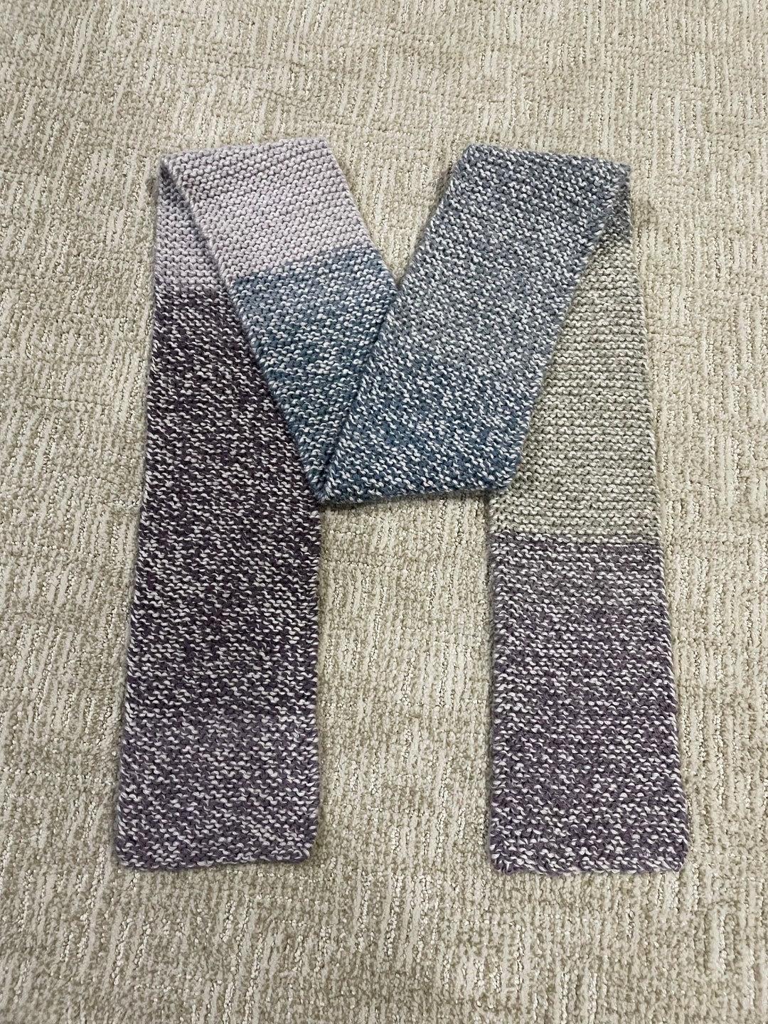 Handmade Knit Scarf Multi Colored - Etsy
