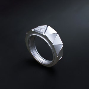 MIRAGE - Sterling Silver, Rhodium Plated, Cyberpunk, Futuristic, Sci-fi ...