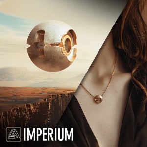 IMPERIUM - hanger geïnspireerd op duin, brons, futuristisch, scifi en fantasy, 3D-geprint