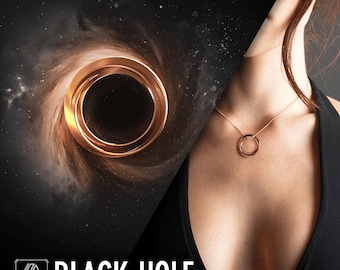 BLACK-HOLE, inspirado no espaço, pingente de prata esterlina, ficção científica e fantasia, tecnologia de impressão 3D