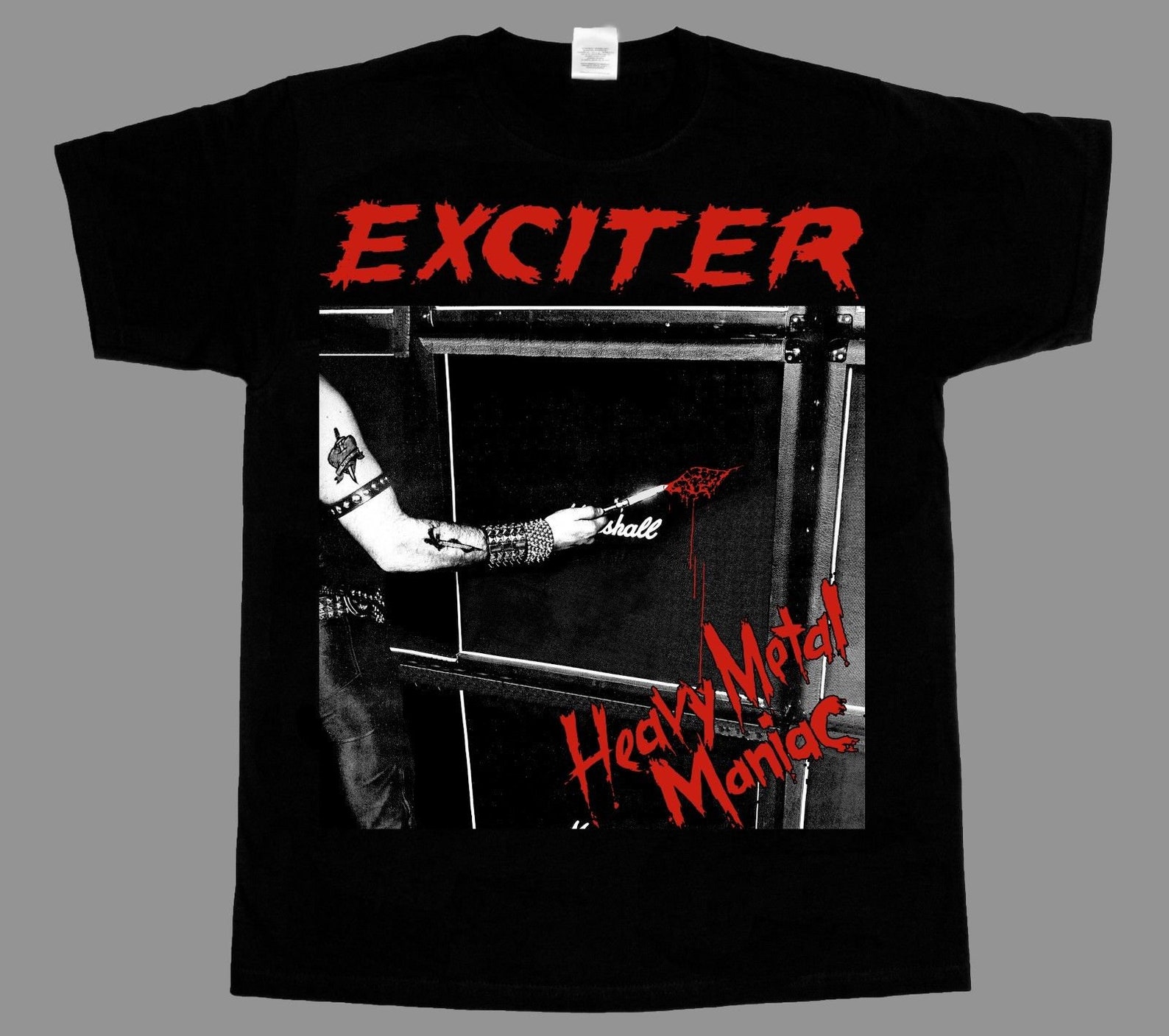 Exciter Vintage T Shirt Heavy Metal Maniac'83 New Black Etsy