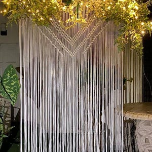 Boho Decor Beautiful Macrame Curtain, Macrame wedding decoration boho home decor, boho curtain, wedding backdrop
