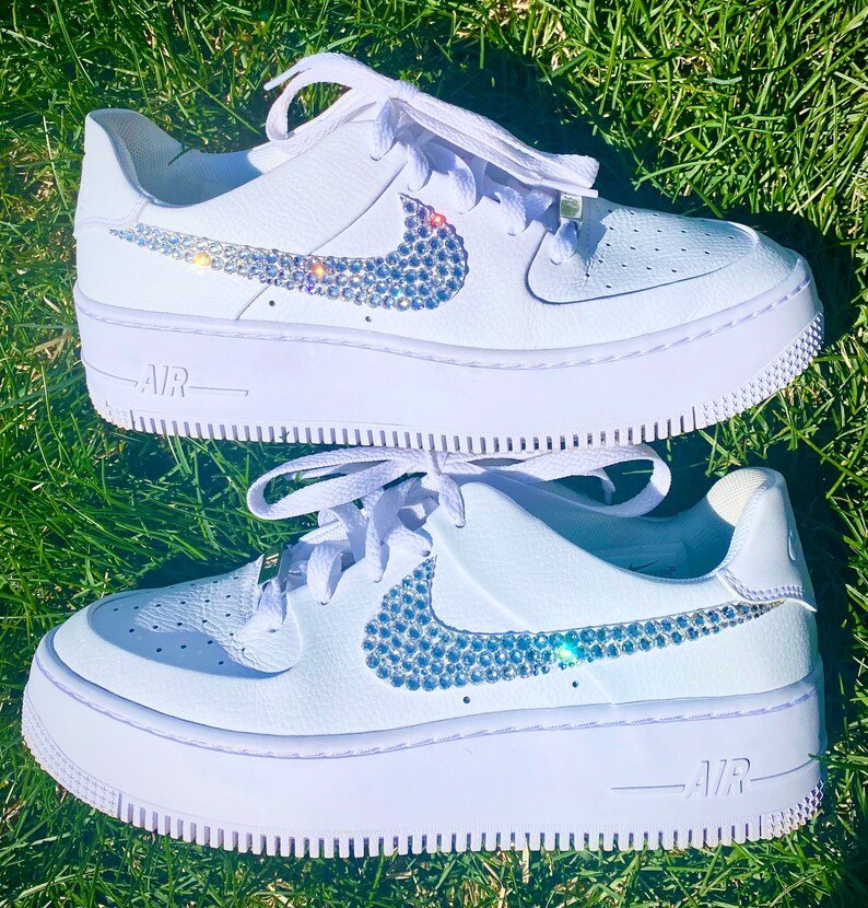 Nike Air Force 1 Sage Low Women's Shoe With Swarovski | Etsy