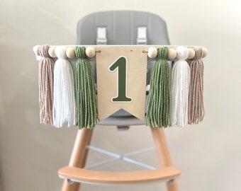 First Birthday Highchair Banner / Smash Cake Garland / First Birthday / Birthday Garland / Smash Cake Decor / Wild One Birthday