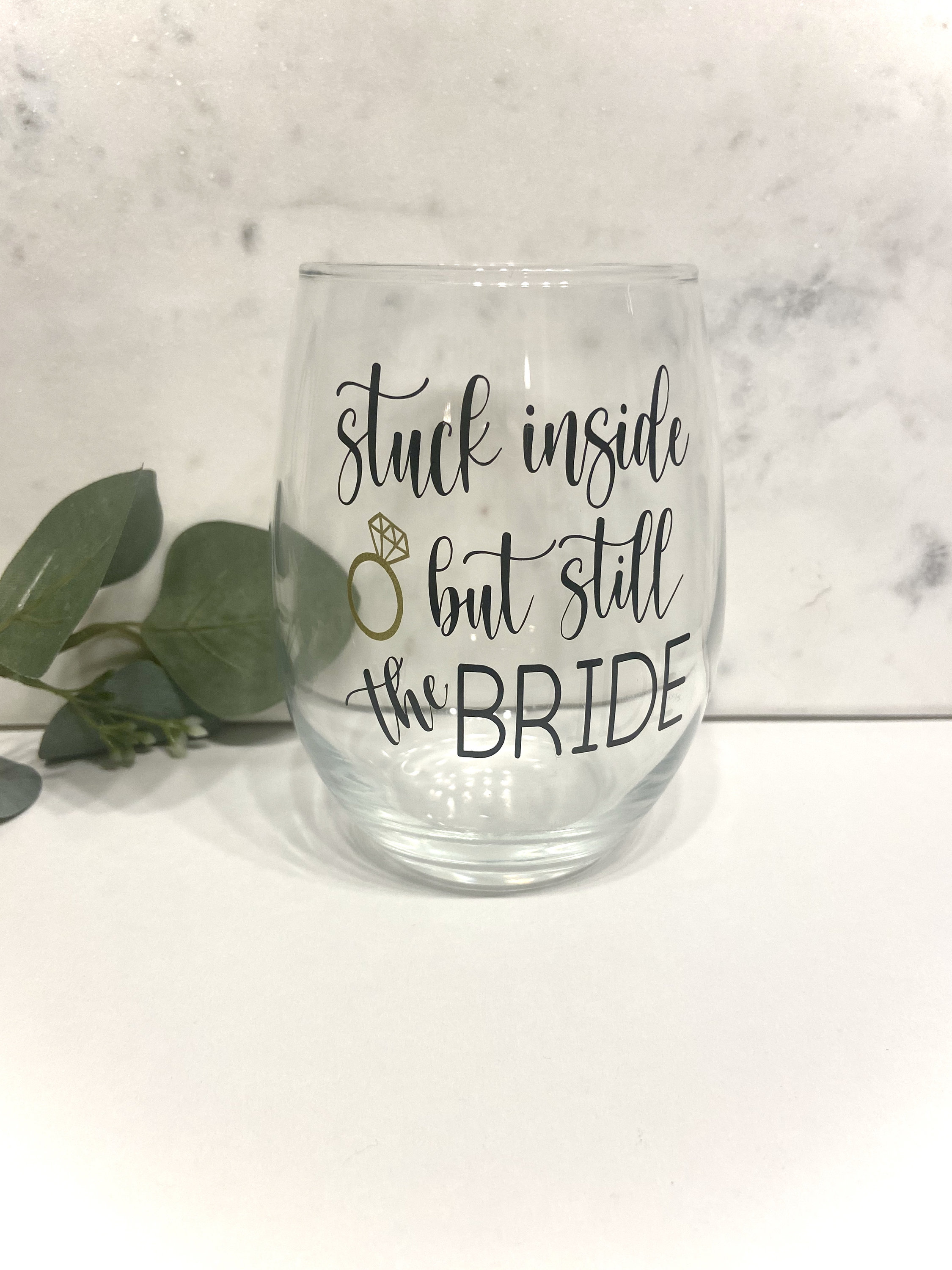 Quarantine Bride Wine Glass / Quarantine / Quarantine Bride / Bride G…
