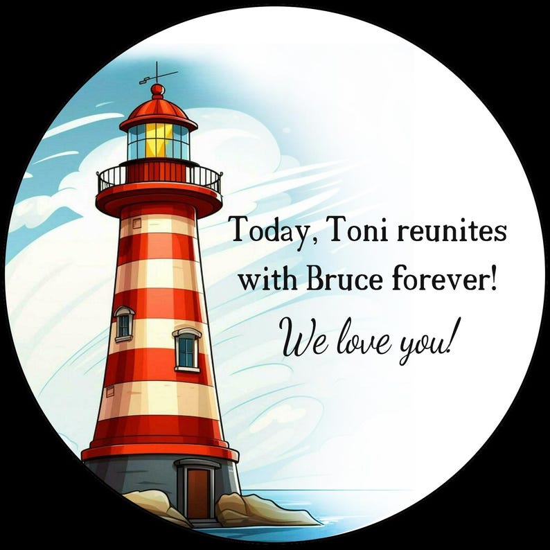 Personalized ocean burial urn floating on the water with a memorial message celebrating a loved one