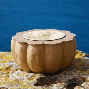 Personalized BLUE SOUL water burial urn with custom laser engraved name and message on the wooden lid