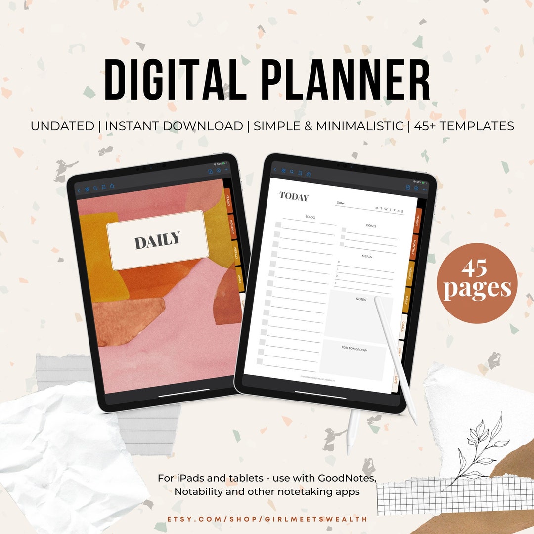 Premium Digital Planner 2023, Complete Goodnotes Planner, Weekly Daily