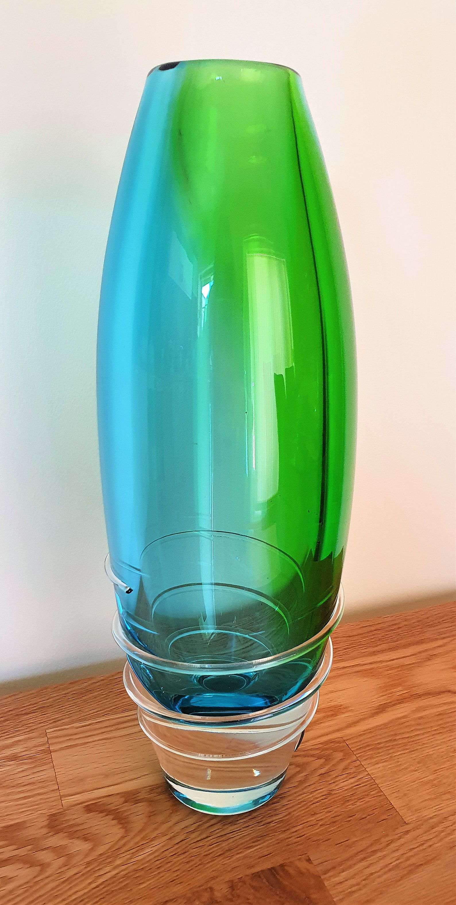 Hand Blown Glass 'Aurora' Vases a rainbow of bright Etsy