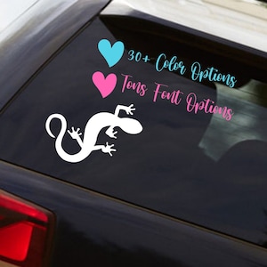 Gecko Lizard Vinyl Car Decals