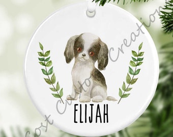 Personalized Dog Ornament, Puppy Ornament, Dog Lover Gift, First Christmas, Kids Ornament