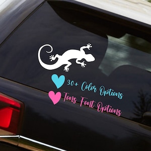 Gecko Lizard Vinyl Car Decals