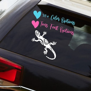 Gecko Lizard Mandala Vinyl Car Decals