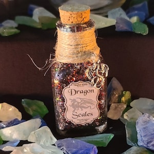 Dragon Scales Halloween Potion Bottle Decor Red