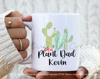 Personalized Plant Dad Mug, Plant Daddy, Plant Lover Gift