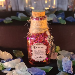 Dragon Scales Halloween Potion Bottle Decor Pink