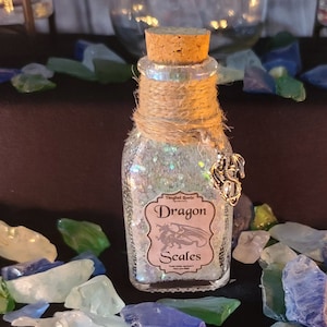 Dragon Scales Halloween Potion Bottle Decor White