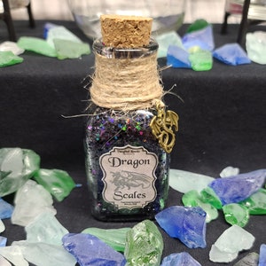 Dragon Scales Halloween Potion Bottle Decor Black
