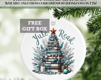 Christmas Book Lover Hanging Ornament, Book Club Gift, Book Lover Gifts, Personalized Gift