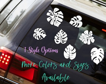 Sticker monsterablad, autosticker, raamsticker, bloem sticker, plant sticker, laptop sticker, autosticker, vinyl sticker