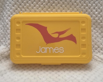 Back to School Dinosaur Pencil Case Personalized Boys Pencil Box School Supplies Organizer