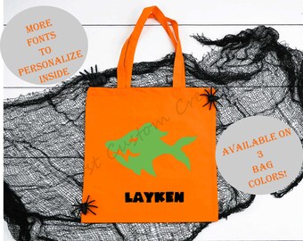 Bolsa de truco o trato de monstruo, bolsa de dulces para niños, bolsa de mano de Halloween personalizada