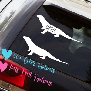 Reptielen Tank Decal, Gepersonaliseerde Tank Decor, Monitor Lizard, Tegu, Grote Hagedis, Lizard Vinyl Auto Decals