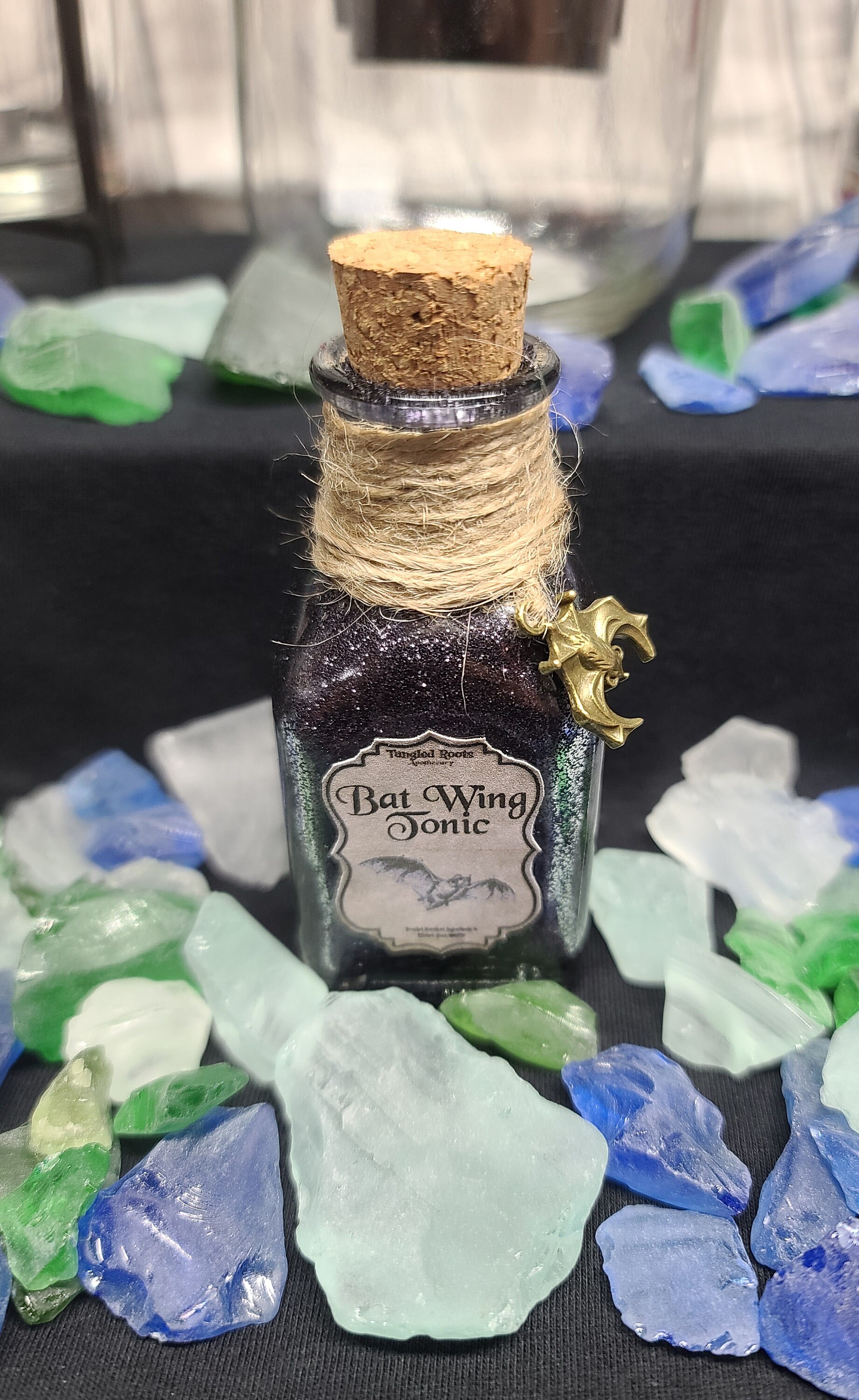 Bat Wing Tonic Potion Bottle Halloween Witch and Wizard Tiered Tray ...