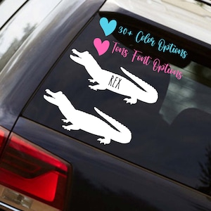 Personalized Alligator Reptile Lizard Vinyl Car Decals