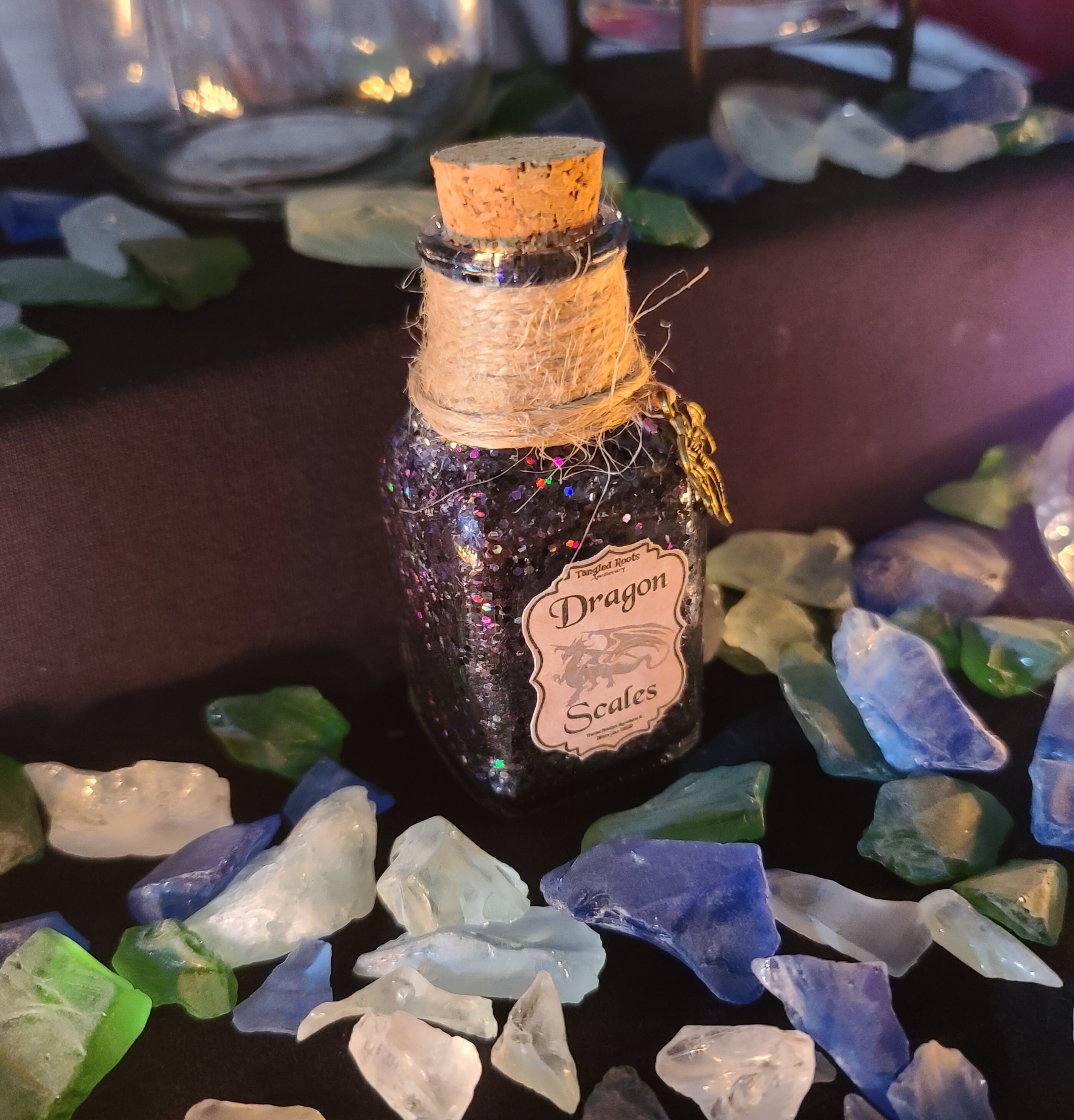 Dragon Scales Halloween Potion Bottle Decor Black Etsy