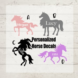Personalized, Horse Decal, Vinyl Decal, Car Decal, Laptop Sticker, Horse, Horseback Riding