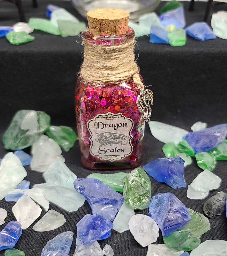 Dragon Scales Halloween Potion Bottle Decor Pink Etsy