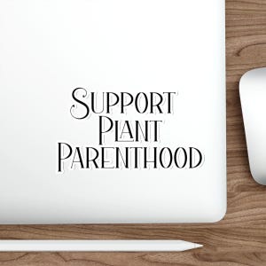 Support Plant Elternteile gestanzter Aufkleber