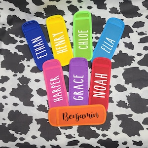 Bulk Personalized Popsicle Sleeve Freeze Pop Holder GoGurt Holder Yogurt Holder Gifts For Kids Classroom Gifts Children Gifts
